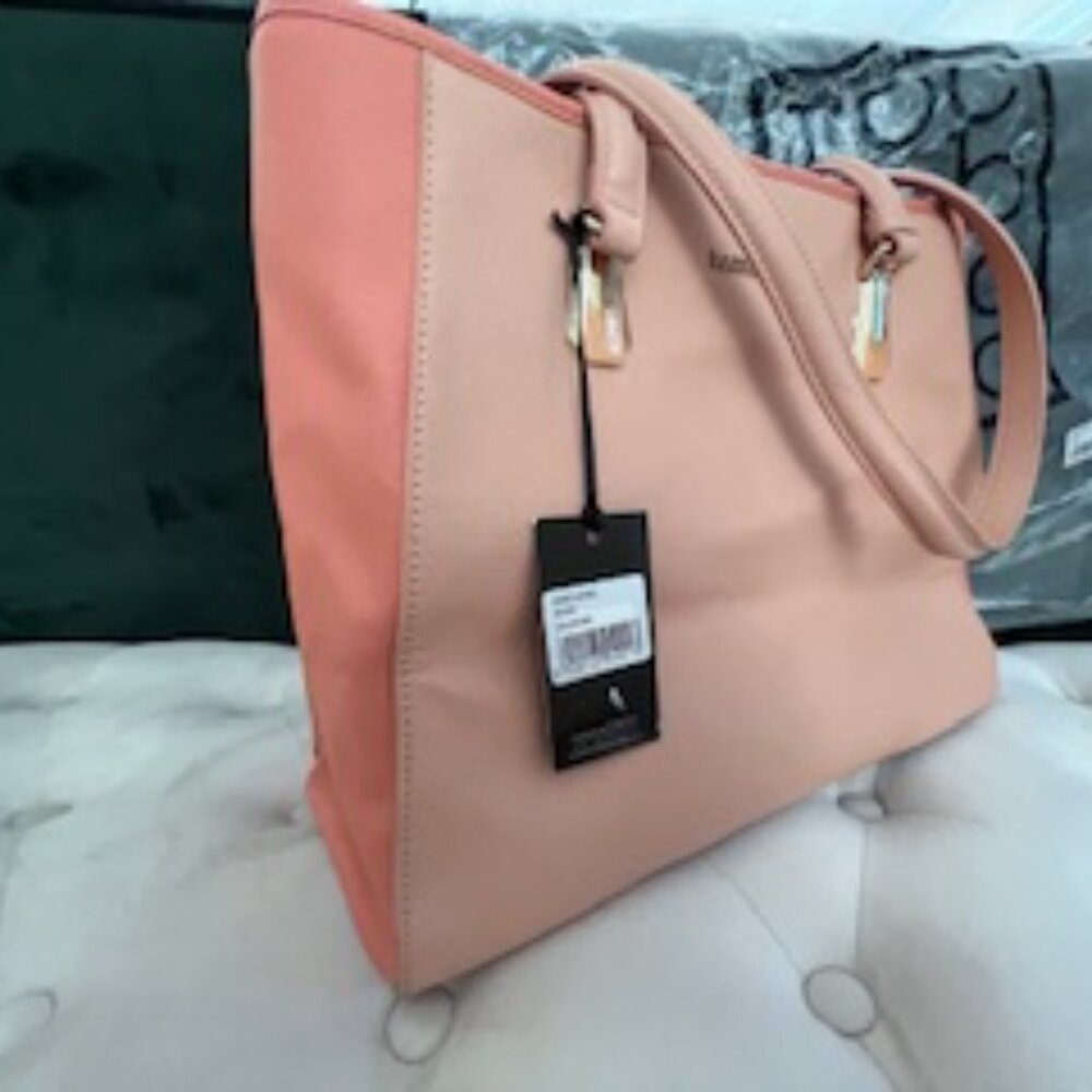 Authentic NWT Rocco Barocco Handbag, Poem, Salmone